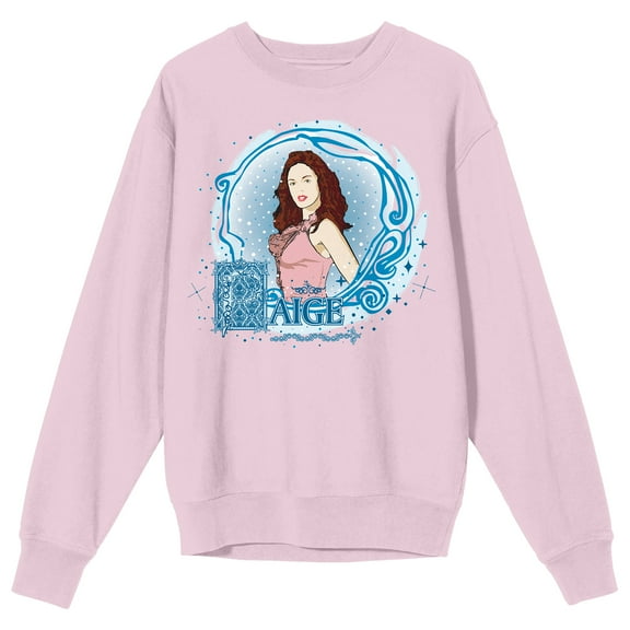 Charmed 1998 Paige Crew Neck Long Sleeve Cradle Pink Adult Sweatshirt-3XL