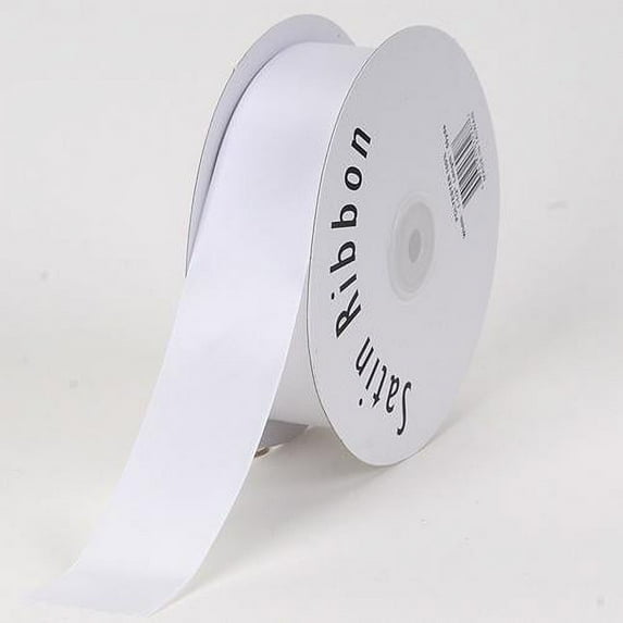 Charmed 3/8" 100% Polyester Single Face Satin Ribbon; High Quality; 100 Yards; White