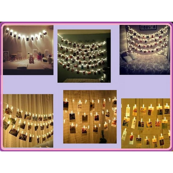 Charmed 40 LED Clip Light String Fairy Lights Battery Christmas Party Wedding light