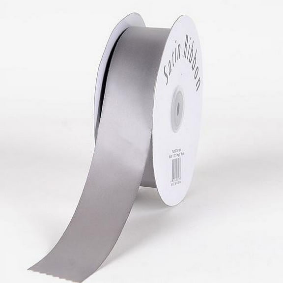 Charmed 5/8" 100% Polyester Single Face Satin Ribbon; High Quality; 100 Yards; Silver