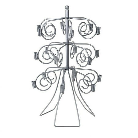 CHARMED CAKE POP/LOLLIPOP STAND HOLDS 18 POPS; SILVER COLOR