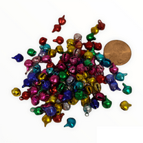 Charmed 6mm Mix Color Metal Jingle Bells Christmas Ornaments Craft; 144 pieces