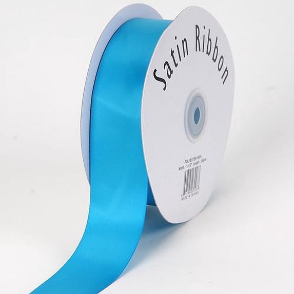Charmed 7/8" 100% Polyester Single Face Satin Ribbon; High Quality; 100 Yards; Turquoise