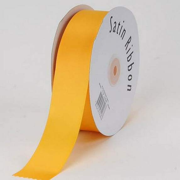 Charmed 7/8" 100% Polyester Single Face Satin Ribbon; High Quality; 100 Yards; Yellow Gold