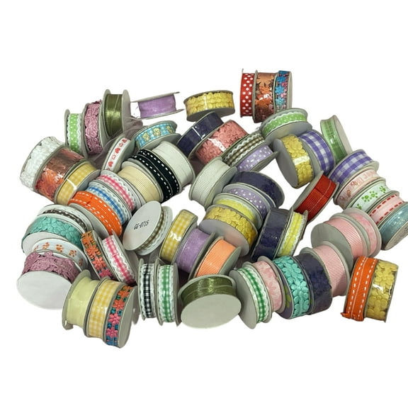 Charmed Assorted 3/8, 1/2" Ribbon 60 rolls (120 yards) Great for Scrapbooking!