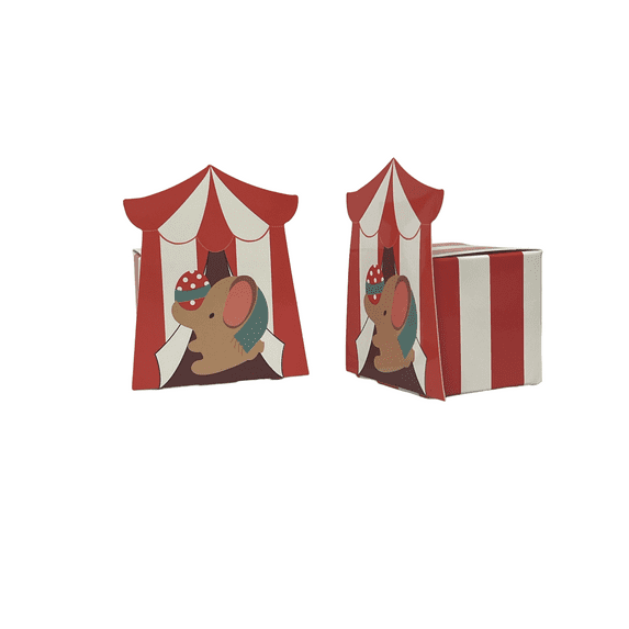 Charmed Circus Carnival 2 1/4" Favor Box Birthday Baby Shower; 24 Counts Elephant