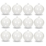Charmed Clear Plastic All Occasion Ball Ornaments, 12 Count 1.97"
