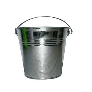 Charmed Colored Mini Metal Buckets - 3-Pack Colorful Tin Pails with Handles, Small-Sized for The Beach, Party Favors, Easter, Candy, or Garden; 5.25"X3.75"X4.75"; Silver color