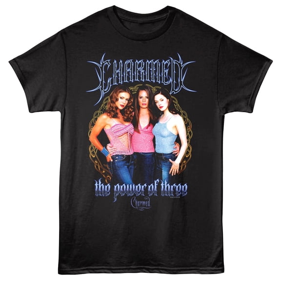 Charmed Power of Three Men's T Shirt (Black, Big&Tall2XLT)