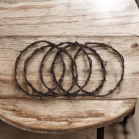 Charmed Decorative Grapevine Christmas Wreaths, 8 in, 5 Pieces