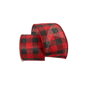 Charmed Home for the Holiday Decorative Christmas Burlap Wired Ribbon 2.5" X 3 Yards; Merry Christmas Truck