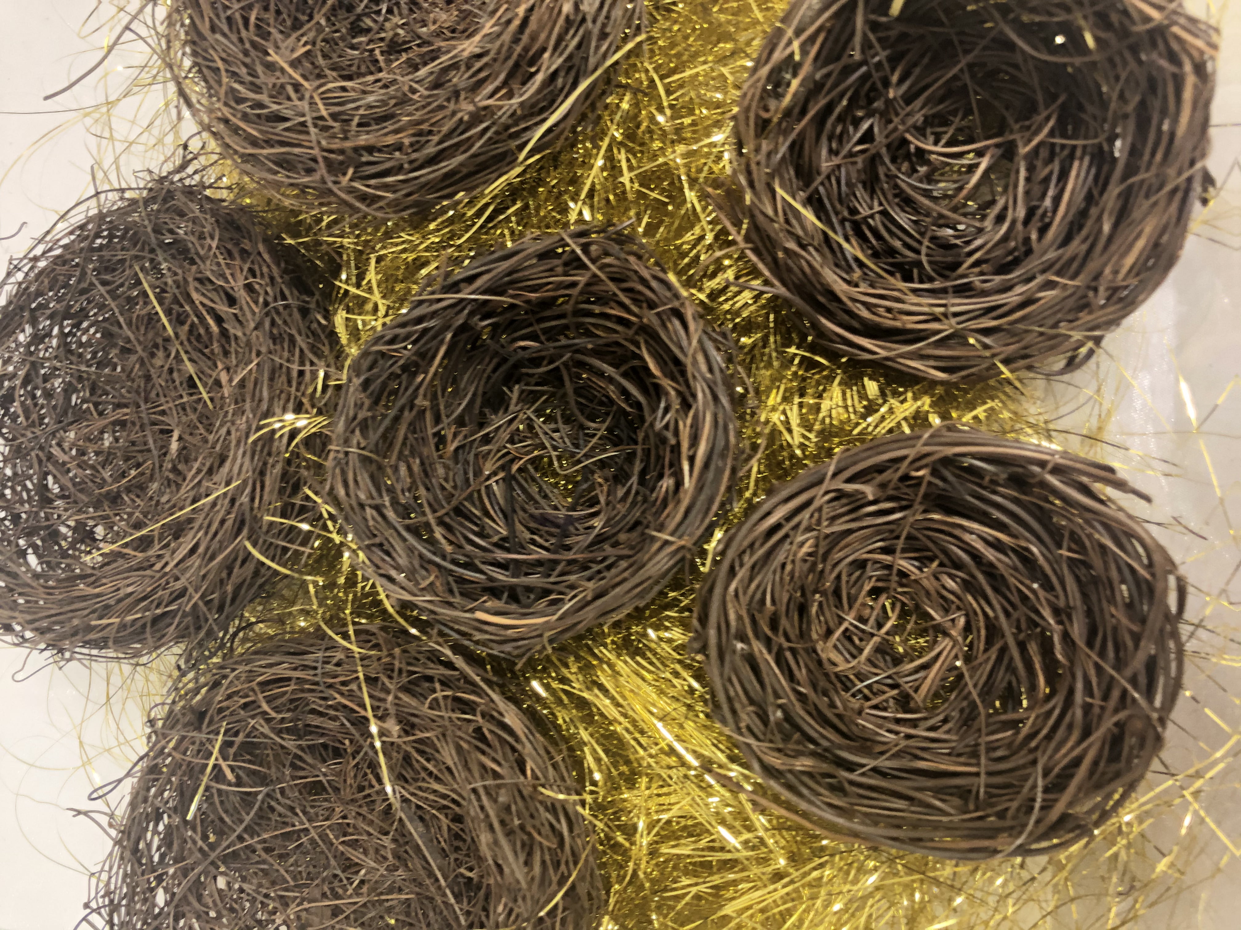 Charmed Natural 3" Rattan Bird Nests Decorative Bird Nests Crafts DIY