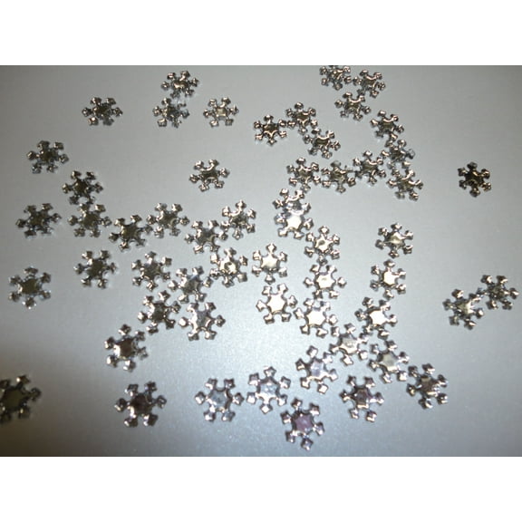 Charmed Plastic Rhinesotne Snowflakes Clear. 50 pieces