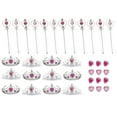 thumbnail image 1 of Charmed Princess Party Favors Set, 36 Pieces, Pink/Fuchsia Crowns, Wands, 1 of 3