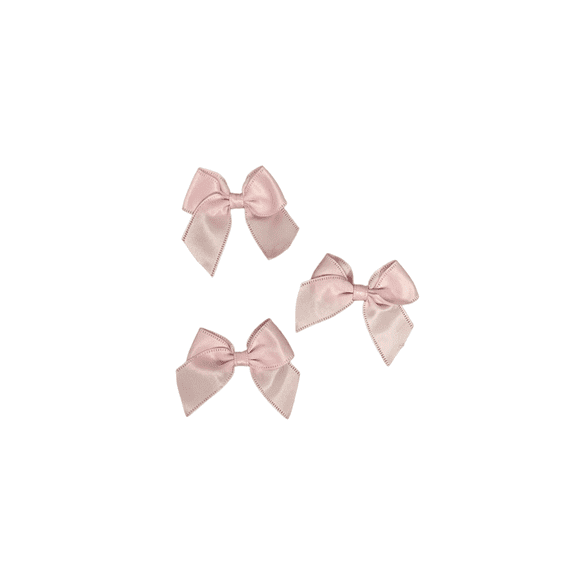 Charmed Satin Ribbon Bow Flower 1 3/4" X 2" Applique Sewing Bow Craft Light Pink Color; 50 Pieces