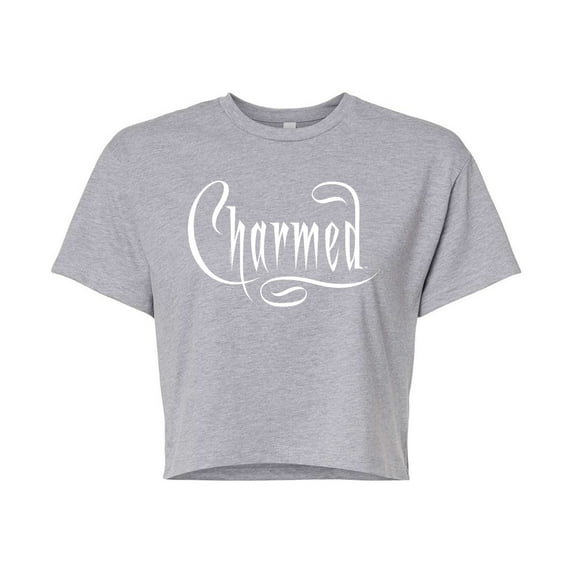 Charmed - Simple Logo - Juniors Cropped Cotton Blend T-Shirt