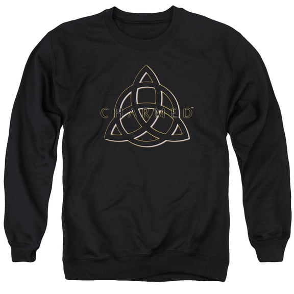 Charmed Triple Linked Logo Adult Crewneck Sweatshirt Black