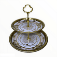 thumbnail image 1 of Charmed Victorian 2 Tier Cake and Pastry Stand Server (Pink and Gold Color); 10"x8.5", 1 of 5