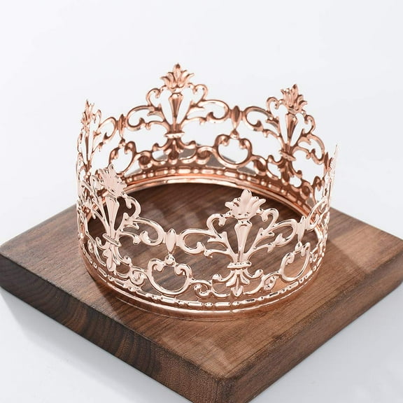 Charmed Vintage Rose Gold Crown Cake Topper Queen Princess Party Wedding Bridal Decor