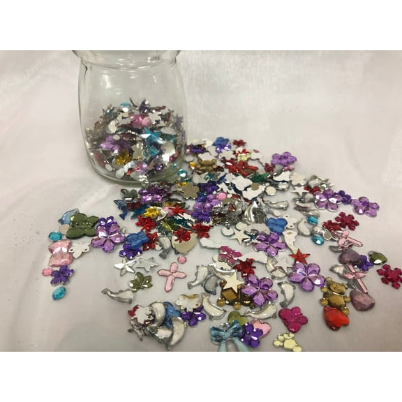 Charmed Wholesale Lot 4oz pack; more than 2,000 piece bag flat back rhinestone mix; Craft and Jewelry making, repairing