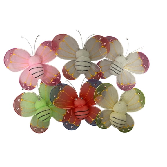 Charmed Wired 3-D Nylon Mesh Butterfly DIY Crafts Home Decor 12 Counts 4.25"