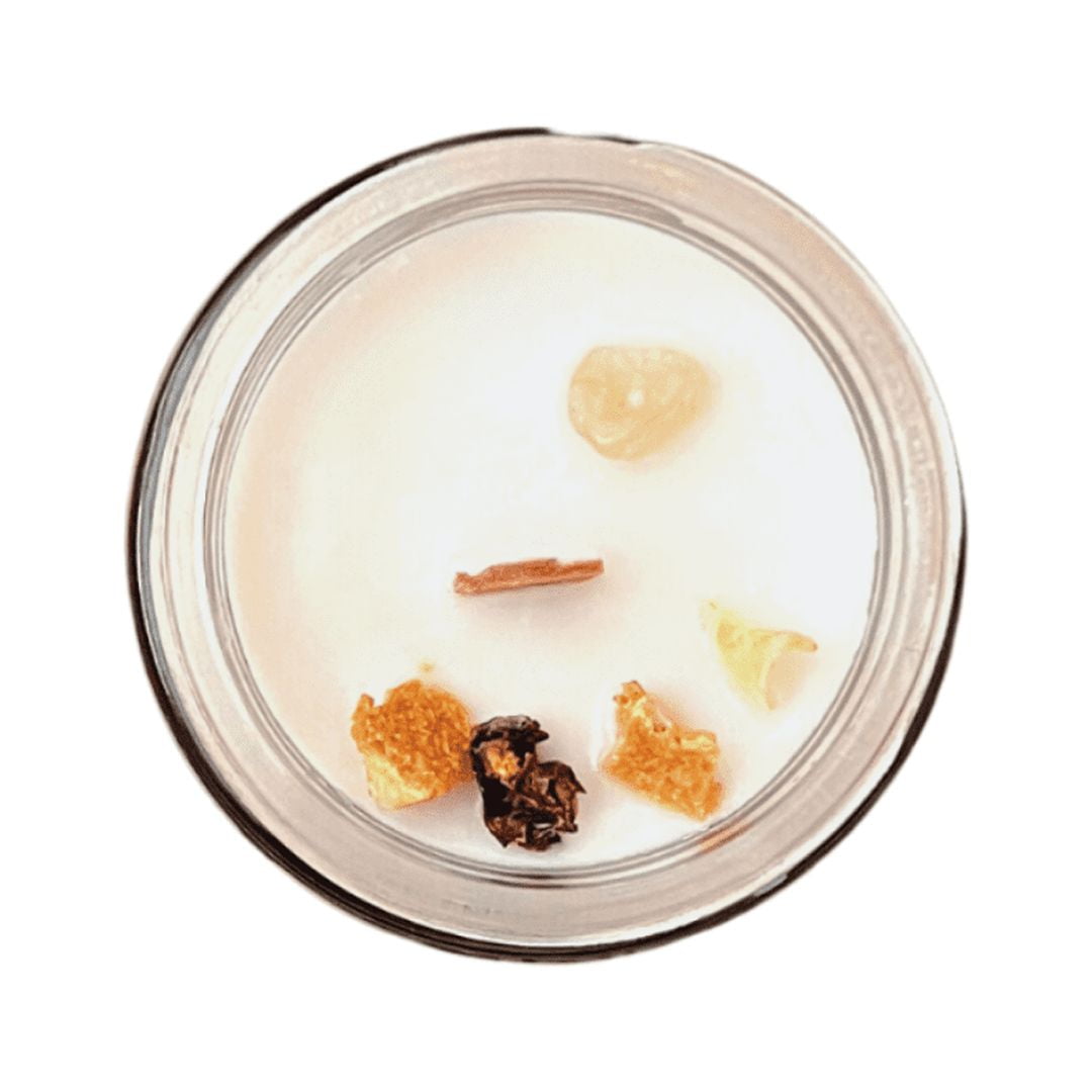 'Charmed' Wooden Wick Soy Candle Frankincense, myrrh & sweet citrus