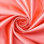 Charmeuse Bridal Satin Fabric for Wedding Dress 60" inches By the Yard Charmuse Coral