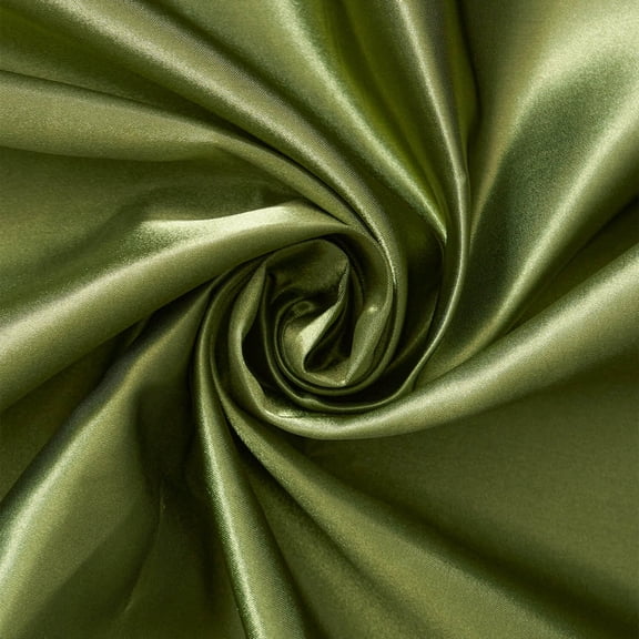 Charmeuse Bridal Satin Fabric for Wedding Dress 60" inches By the Yard Charmuse (Dark Olive)