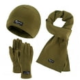 thumbnail image 1 of Charmgo Army Green Beanie, Women and Men Autumn Winter Warm Cute Wool Hat Scarf Gloves 3 Pieces Winter Snow Knit Hat Mittens Scarves Sets Winter Gloves Scarf for Women One Size, 1 of 3