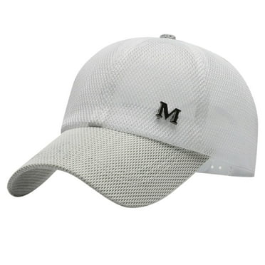 Charmgo Baseball Cap Clearance, Classics Retro Trucker Cap Trucker Cap with Adjustable Snapback Unisex Men Women Breathable Baseball Cap Hat Trucker Hat, Top Hats for Women White