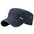thumbnail image 1 of Charmgo Baseball Cap Clearance, Fashion Unisex Military Style Flat Cap Vintage Baseball Cap Sport Sun Hat Trucker Hats Women, Hats for Men Navy One size, 1 of 2