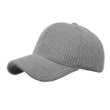 Charmgo Baseball Cap Clearance, Fashion Women Men Sport Solid Color Keep Warm Knitting Winter Beach Baseball Cap Hip Hop Hat Sun Hat Trucker Hat, Top Hats for Women Grey
