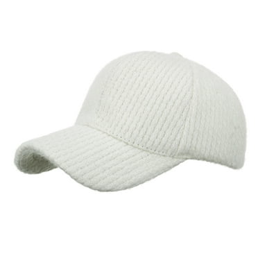 Charmgo Baseball Cap Clearance, Fashion Women Men Sport Solid Color Keep Warm Knitting Winter Beach Baseball Cap Hip Hop Hat Sun Hat Trucker Hat, Top Hats for Women White