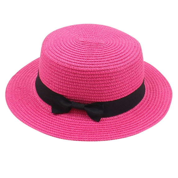 Charmgo Baseball Cap Clearance, Ladies Women's Summer Solid Hat Top Sun Visor Sun Straw Beach Hat Trucker Hats Women, Hats for Men Hot Pink One size