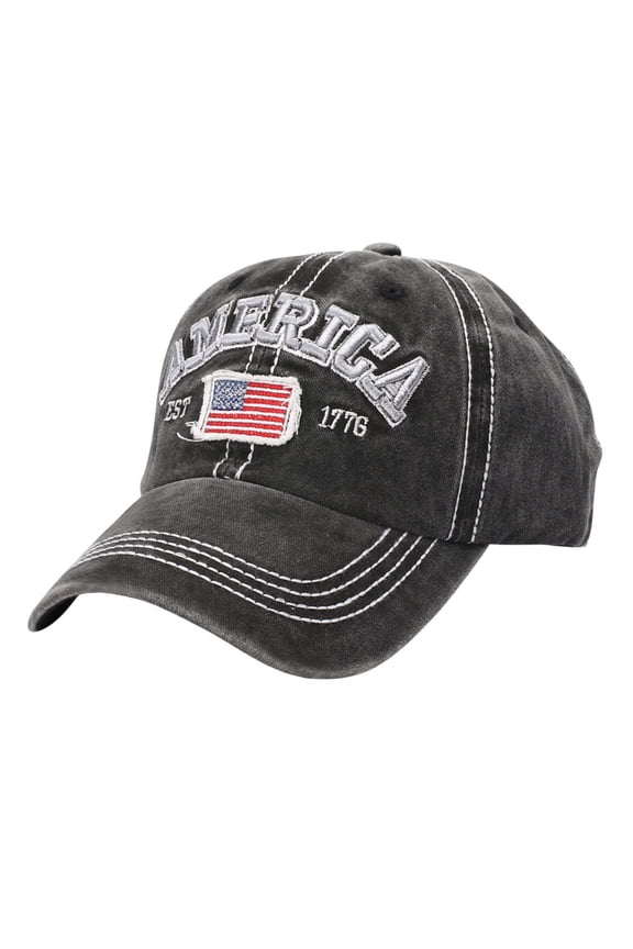 Baseball Cap Clearance, Men's and Women's Baseball Caps with American Flag Washed and Worn Holes Adjustable Sports Sun Hats Trucker Hat, Top Hats for Women Black