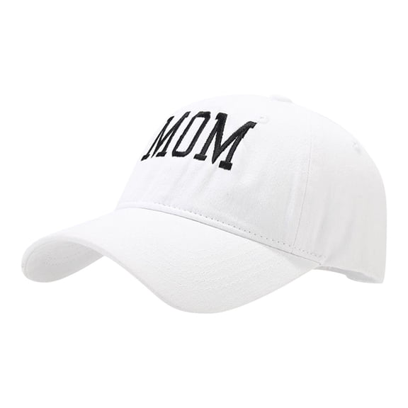 Charmgo Baseball Cap Clearance, Mom and Dad Hats Fathers Day Mom Dad Gifts Hat Embroidered Adjustable Baseball Caps Gift for Couples Parents Golf Hat, Trucker Hat for Women White2 A