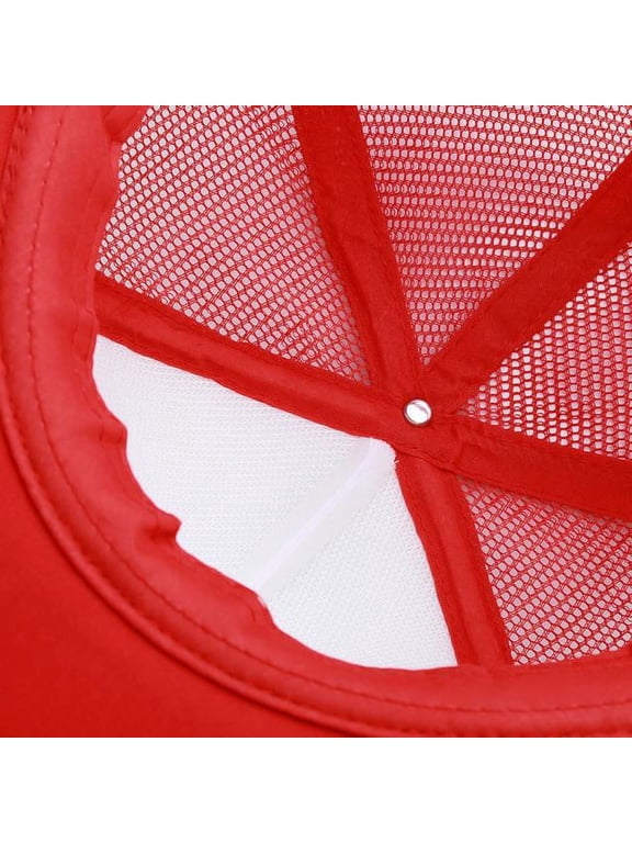 Baseball Cap Clearance, Unisex Mesh Baseball Cap Hat Blank Visor Hat Adjustable Rd Trucker Hat, Top Hats for Women Red