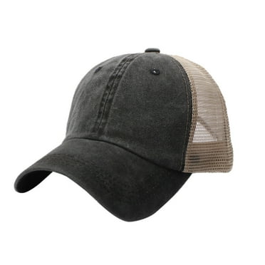 Charmgo Baseball Cap Clearance, Unisex Outdoor Cotton High Quality Embroidered Mesh Baseball Caps Adjustable Trucker Hat, Top Hats for Women Black