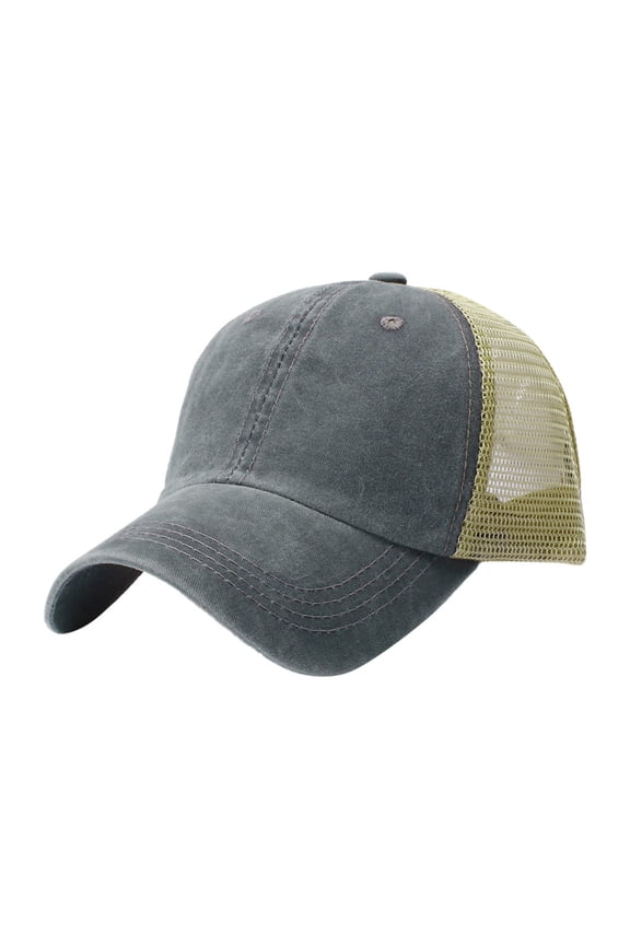 Baseball Cap Clearance, Unisex Outdoor Cotton High Quality Embroidered Mesh Baseball Caps Adjustable Trucker Hat, Top Hats for Women Grey