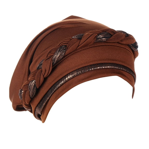Charmgo Baseball Cap Clearance, Women Braid Turban Hats Hat Cap Hair Bonnet Head Scarf Wrap Cover Trucker Hat, Top Hats for Women Coffee