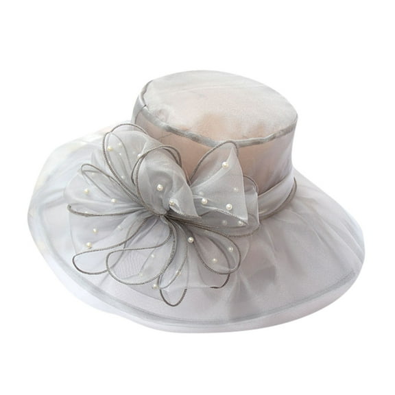 Charmgo Kentucky Derby Hats for Women, Women's Church Kentucky Daily Cap Fascinator Bridal Tea Party Wedding Hat Sun Hats for Women Fascinators Hats for Women Grey One Size