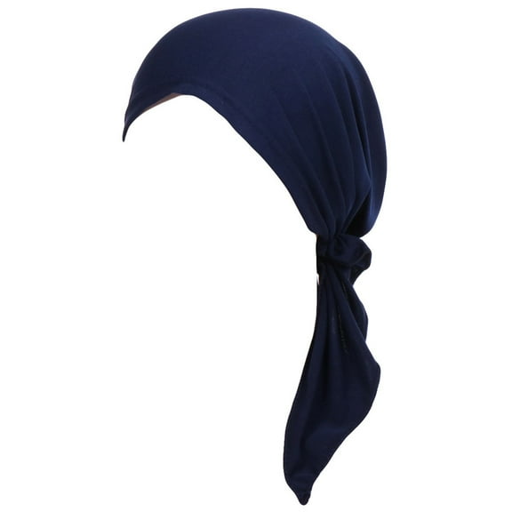 Charmgo Baseball Cap Clearance, Women Muslim Stretch Turban Hat Chemo Cap Hair Loss Head Scarf Wrap Cap Trucker Hat, Top Hats for Women Navy