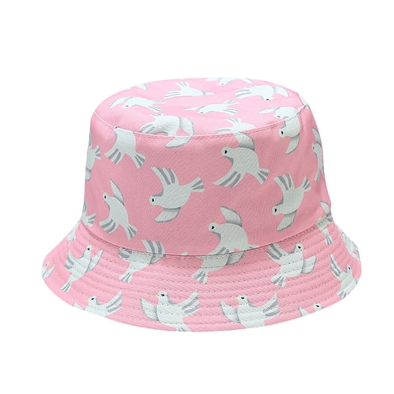 Charmgo Bucket Hat Clearance, Adult Fashion Print Visor Hat Bucket Hat Basin Hat Outdoor Sun Hats for Women, Beach Hats for Women Pink One Size