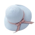 thumbnail image 1 of Charmgo Bucket Hat Clearance, Ladies Women Casual Wide Brimmed Straw Beach Hat Parent-Child Outing Hat Beach Hats for Women, Straw Hats for Women, Sun Hats for Women Blue, 1 of 2