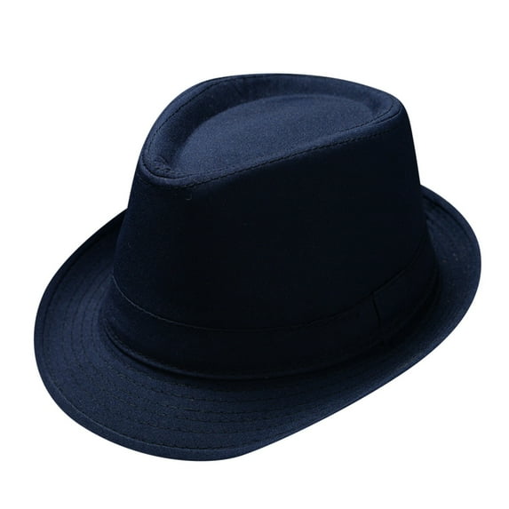 Charmgo Bucket Hat Clearance, Men and Women Unisex Jersey British Style Solid Color Jazz Hat Sun Hat Beach Hats for Women Sun Hats for Women Navy