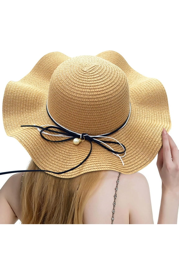 Bucket Hat Clearance, Women Summer Wide Straw Hat Beach Foldable Sun Hats Floppy Roll Up Protection Sun Cap Upf 50+ Caps Beach Hats for Women Sun Hats for Women A