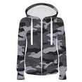 thumbnail image 1 of Charmgo Camo Hoodie Women, Women's Fall Jacket Oversized Sweatshirt with Pocket Casual Clothing Zipper Track Jacket Long Sleeve Hooded Top Zip Up Hoodie Women, Hoodies for Women Dark Blue XL, 1 of 2