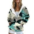 thumbnail image 1 of Charmgo Camo Jacket for Women, Women Autumn and Winter Casual Loose Stylish Coat Bomber Jacket Women, Pink Jackets for Women S, 1 of 2