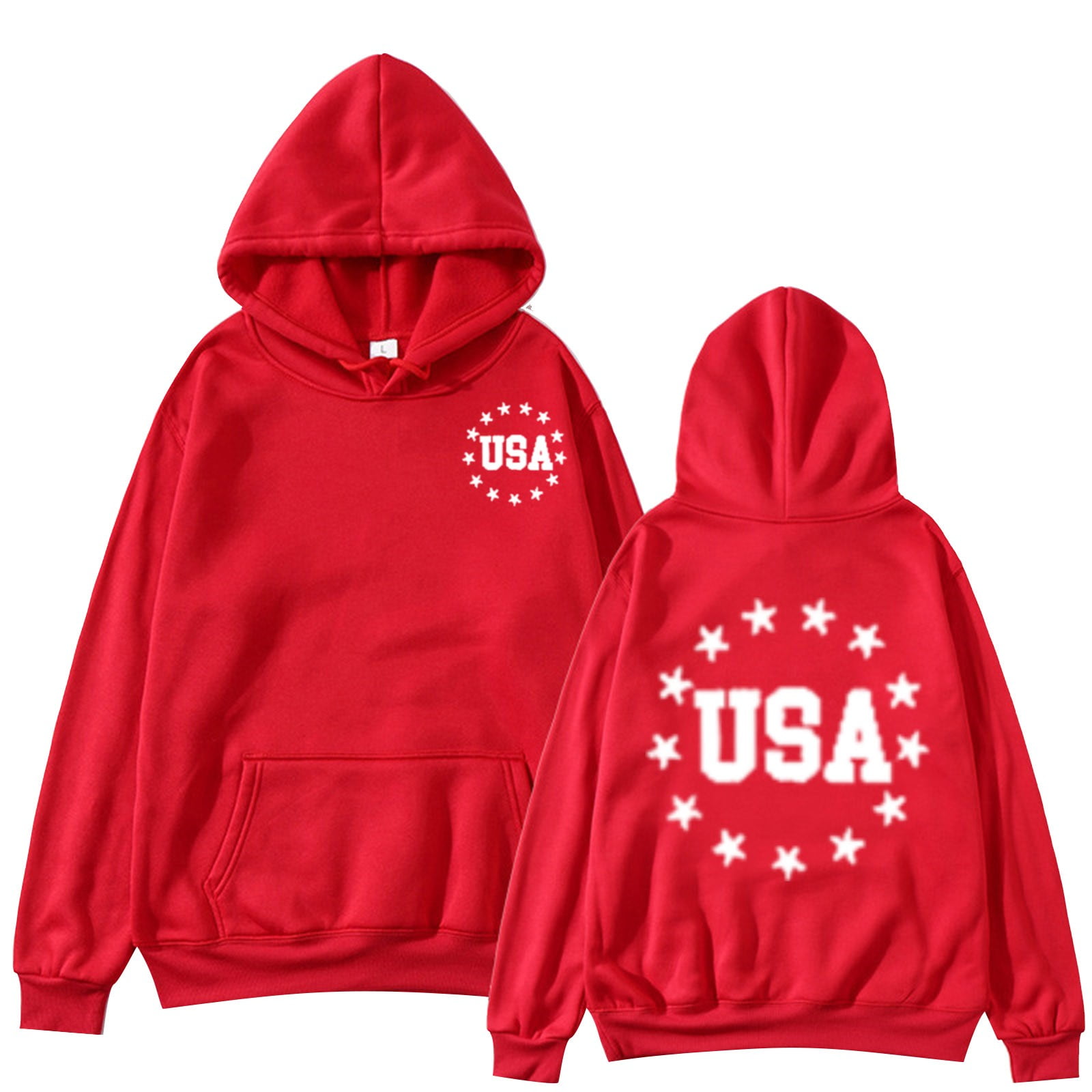 Charmgo Clearance Graphic Hoodies, Women's Autumn USA Hoodie With ...