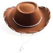 Charmgo Cowboy Hat Clearance, Cowboy Hat Props 1Pc Dress Up Decorate Party Holiday Cowboy Hat Baseball Cap Sun Hats for Women, Cowgirl Hat Brown One size